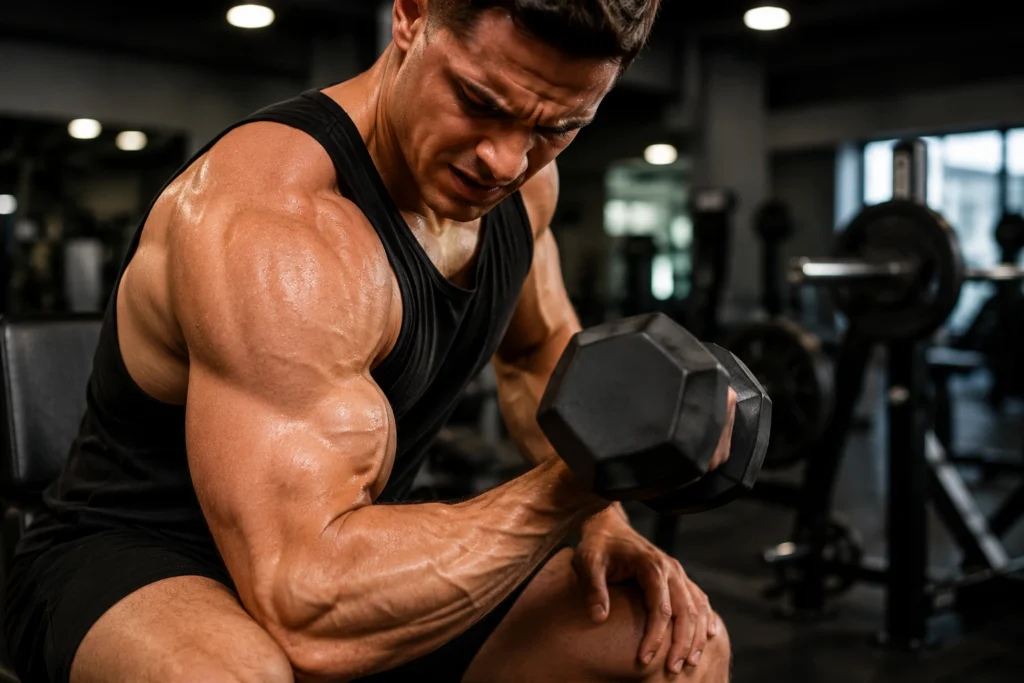 O que acontece com os músculos durante exercícios intensos