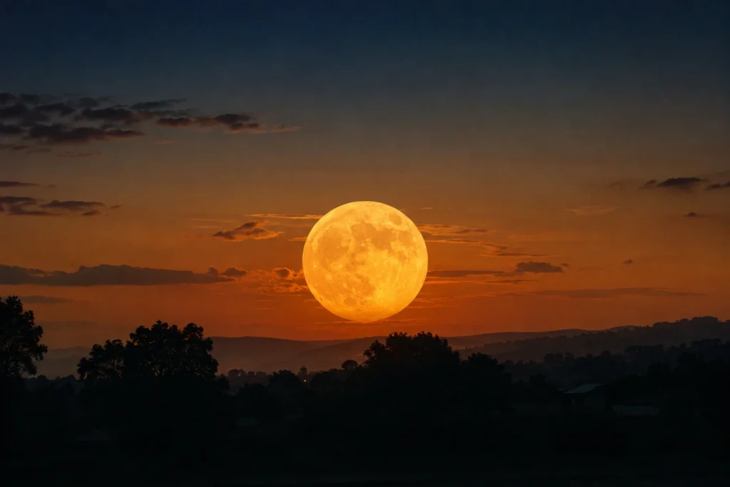 Por que a Lua parece maior quando está perto do horizonte?