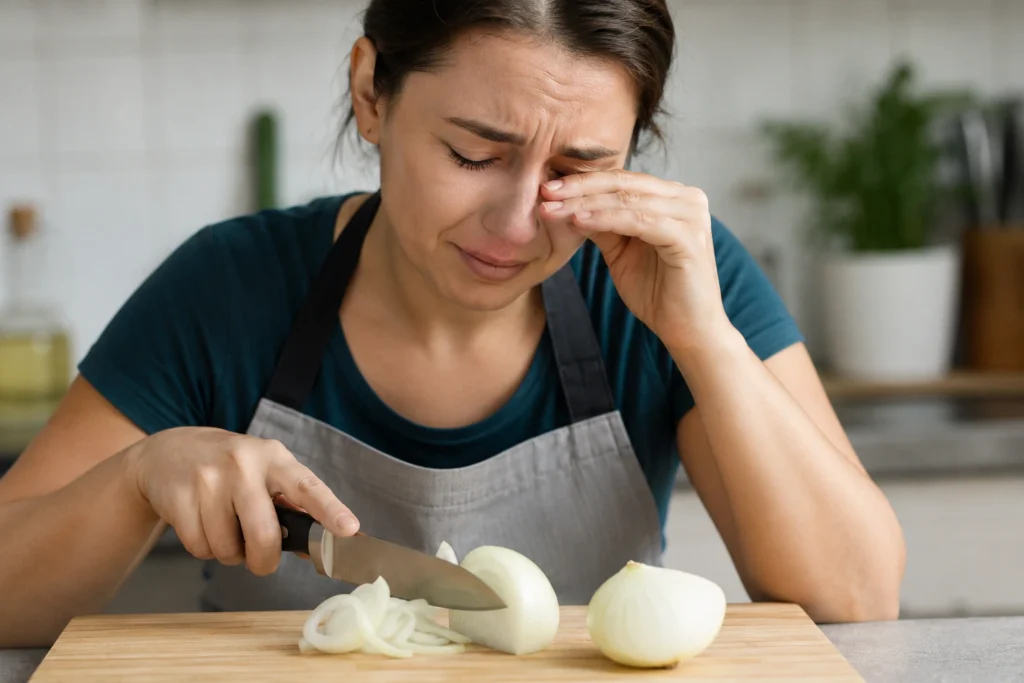 Por que os olhos lacrimejam quando cortamos cebola