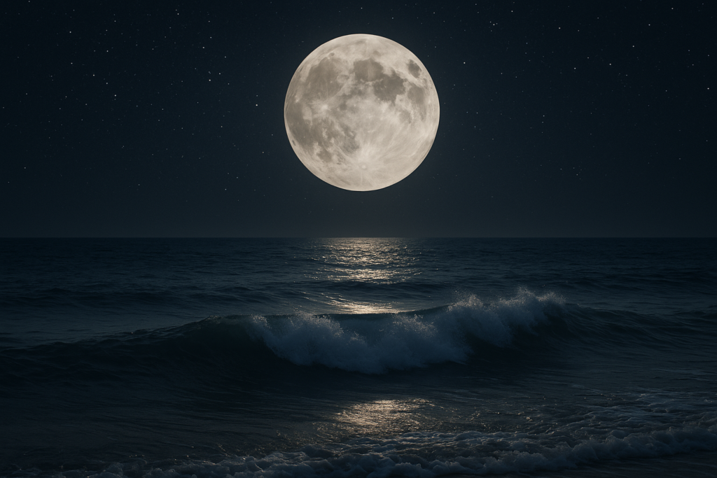 Porque a maré fica alta na lua cheia?